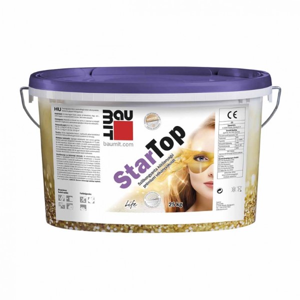 Baumit StarTop 1,5K szilikongyantás vékonyvakolat 25kg - fehér