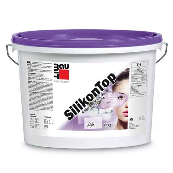 Baumit SilikonTop K3 szilikongyantás vékonyvakolat 25kg - III.színcsoport